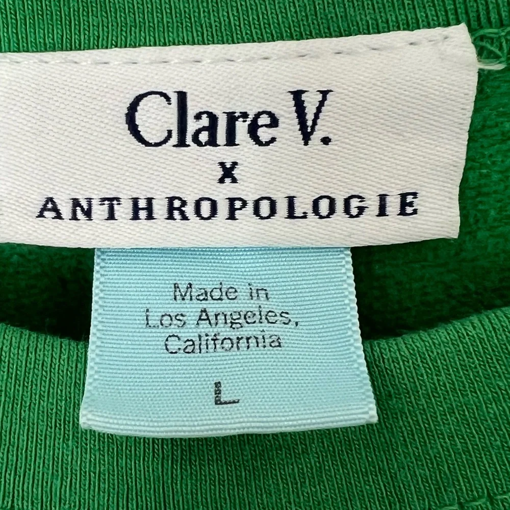 Anthropologie Green 'oui' Graphic Sweatshirt - Picture 6 of 10